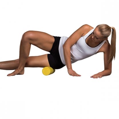 Travel Size Foam Roller in use