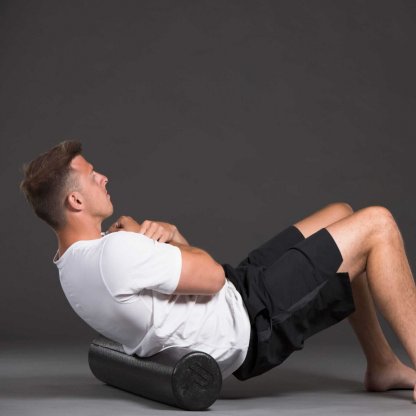 Extra Firm Foam Roller in use