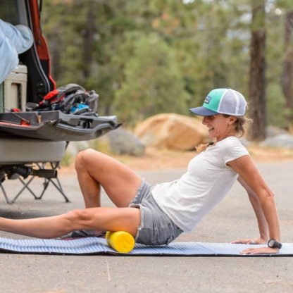 Travel Size Foam Roller in use by Krissy